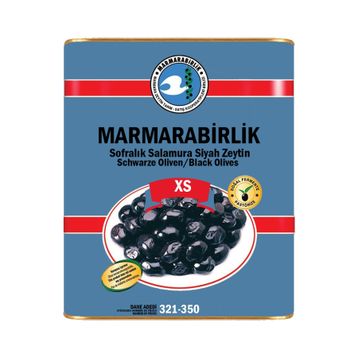 Marmara Birlik Xs Ekstra Yağlı Sele 321-350 10 Kg Teneke Siyah Zeytin