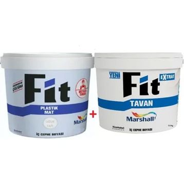 Marshall 3.5 kg Fit Plastik Tütsü İç Cephe Boyası ve Marshall 3.5 kg Fit Extra Tavan Boyası