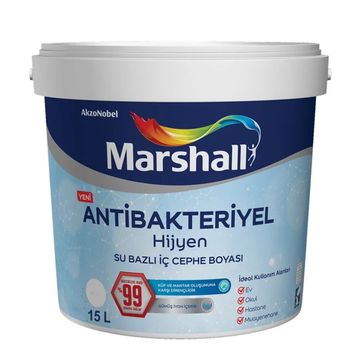 Marshall Antibakteriyel Hijyen İpek Mat İç Cephe Pembe İnci 15 lt Boya