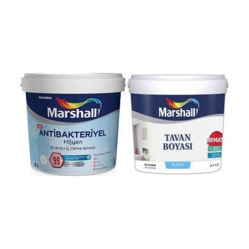 Marshall Antibakteriyel Hijyen Silinebilir Akarsu 5 lt İç Cephe Boyası