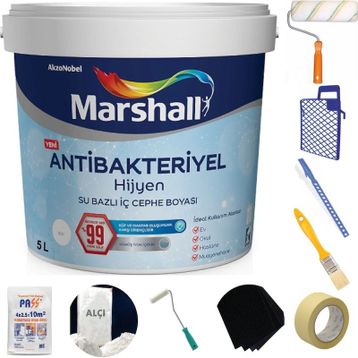 Marshall Antibakteriyel Hijyen Silinebilir Akarsu 5 lt İç Cephe Boyası