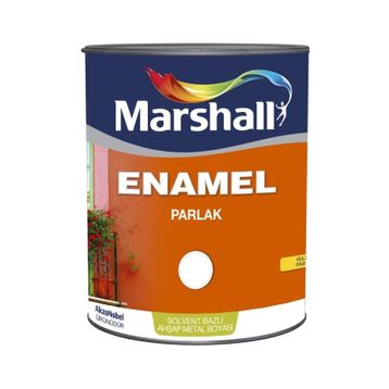 Marshall Enamel Kum Beji 1 lt Parlak Solvent Bazlı Ahşap Ve Metal Boyası