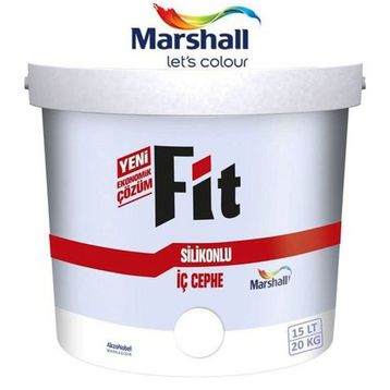 Marshall Fit Buz Beyazı 20 kg Silikonlu İpek Mat İç Cephe Duvar Boyası
