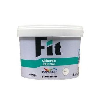 Marshall Fit Fildişi 3.5 kg Silikonlu İpek Mat Silinebilir İç Cephe Boyası