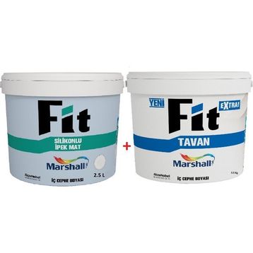 Marshall Fit Mermer Tozu 3.5 kg Silikonlu İpek Mat Silinebilir İç Cephe Boyası