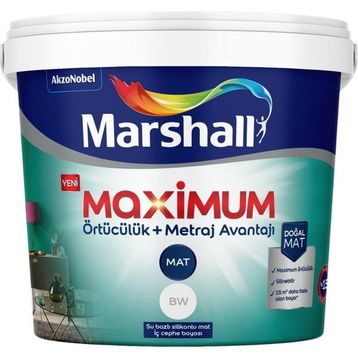 Marshall Maximum Mat Andezit 40 15 lt Silikonlu İç Cephe Boyası