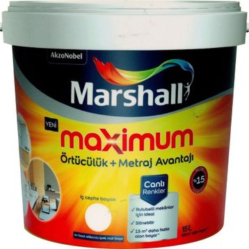 Marshall Maximum Silikonlu İpek Mat Mısır Koçanı 15 lt Duvar Boyası