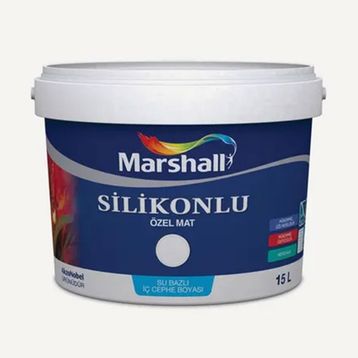 Marshall Silikonlu Özel Mat 7.5 lt Turunç İç Cephe Boyası