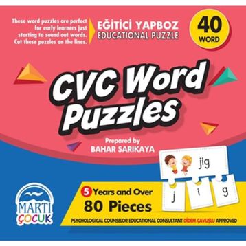 Martı Çocuk CVC Word Puzzles 80 Parça Eğitici Yapboz