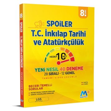 Martı Yayınları 8. Sınıf LGS T.C. İnkılap Tarihi Ve Atatürkçülük Spoiler Denemeleri