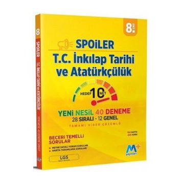 Martı Yayınları 8. Sınıf LGS T.C. İnkılap Tarihi Ve Atatürkçülük Spoiler Denemeleri