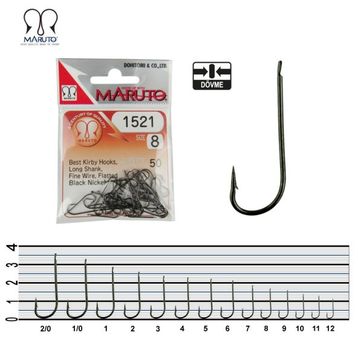 Maruto 1521 No:4 Nikel 100'lü Paket Olta İğnesi