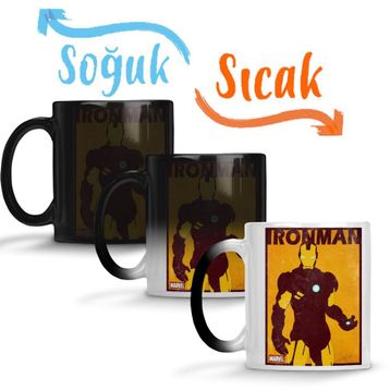 Marvel Ironman Sihirli Porselen Kupa