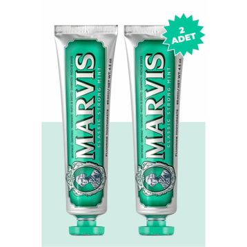 Marvis Classic Strong Mint 85 ml 2 Adet Yoğun Naneli Diş Macunu