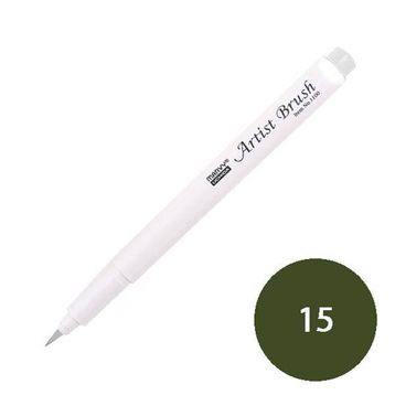 Marvy 1100-15 Zeytin Yeşili Brush Pen Fırça Kalem