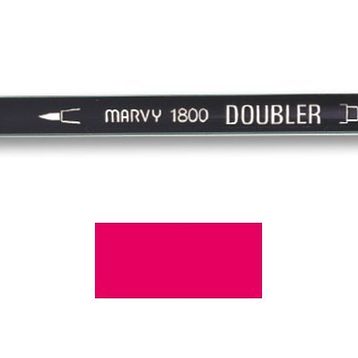 Marvy 1800-19 Kızıl Çift Uçlu Brush Pen Fırça Kalem