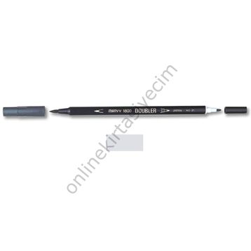Marvy 1800-26 Gümüş Çift Uçlu Brush Pen Fırça Kalem