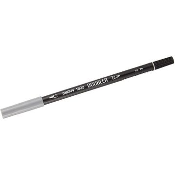 Marvy 1800-26 Gümüş Çift Uçlu Brush Pen Fırça Kalem