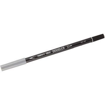Marvy 1800-26 Gümüş Çift Uçlu Brush Pen Fırça Kalem