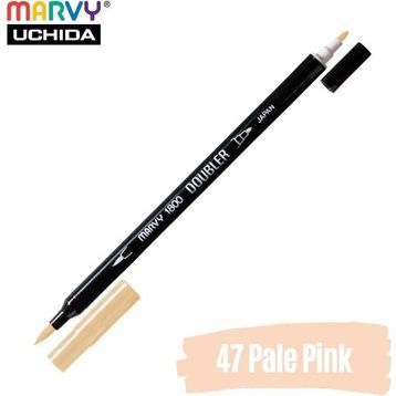 Marvy 1800-47 Uçuk Pembe Çift Uçlu Brush Pen Fırça Kalem