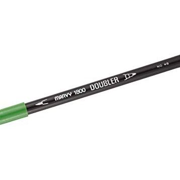 Marvy 1800-48 Yaprak Yeşili Çift Uçlu Brush Pen Fırça Kalem