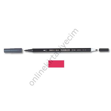 Marvy 1800-65 Kiraz Çift Uçlu Brush Pen Fırça Kalem