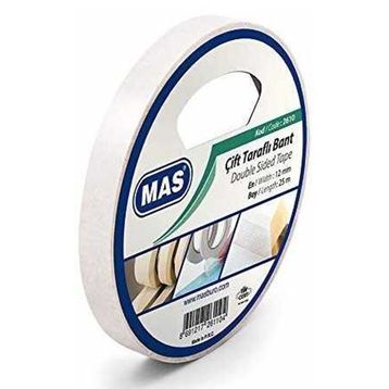 Mas 2610 12 mm x 25 mt Çift Taraflı Bant