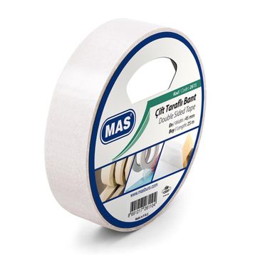Mas 2615 45 mm x 25 mt Çift Taraflı Bant