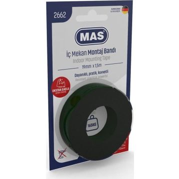 Mas 2662 19 mm x 1.5 mt Extra Güçlü İç Mekan Montaj Bandı