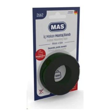 Mas 2662 19 mm x 1.5 mt Extra Güçlü İç Mekan Montaj Bandı
