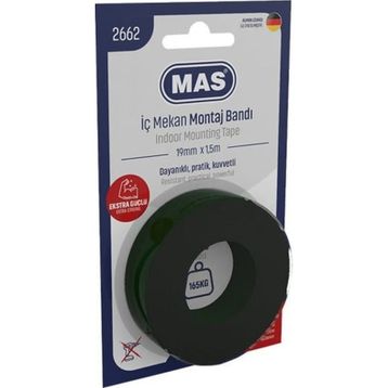 Mas 2662 19 mm x 1.5 mt Extra Güçlü İç Mekan Montaj Bandı