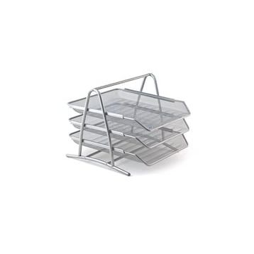 Mas 523 3'lü Gümüş Renk Perforeli Evrak Rafı