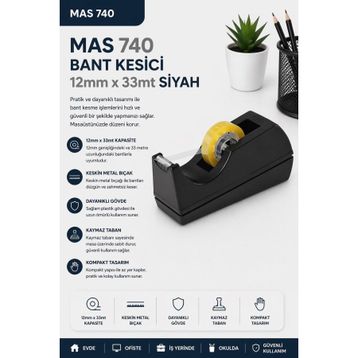 Mas 740 Force 33 mt Siyah Bant Makinesi