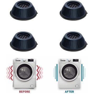 Mashotrend 4'lü Gürültü Engelleyici ve Kaymaz Titreşim Önleyici Kauçuk Ayak Pedleri Çamaşır Makinesi Stoper Set