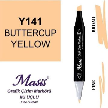Masis 141 Düğün Çiçeği Çift Uçlu Marker Grafik Çizim Kalemi