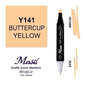 Masis 141 Düğün Çiçeği Çift Uçlu Marker Grafik Çizim Kalemi
