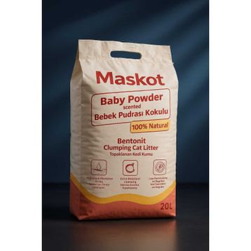 Maskot Bebek Pudrası Kokulu 20 lt Kedi Kumu