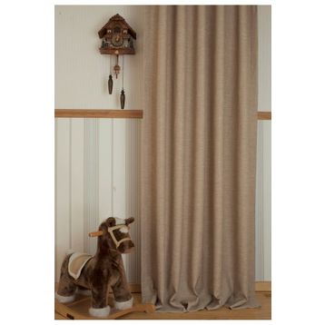 Massarelli Keten Bej Rengi Pilesiz 90x260 cm Fon Perde