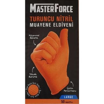 Masterforce Master Force Turuncu 50'li Nitril Eldiven