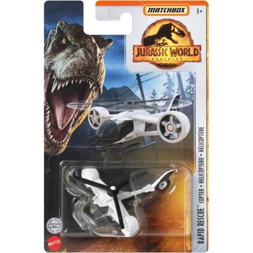 Matchbox FMW90 HBH04 Rapid Rescue Copter Jurassic World Tekli Araçlar