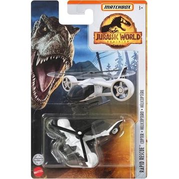 Matchbox FMW90 HBH04 Rapid Rescue Copter Jurassic World Tekli Araçlar