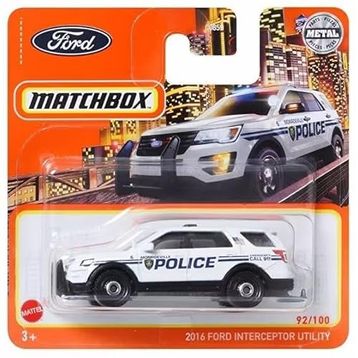 Matchbox HFT13 2016 Ford Interceptor Utılıty 1:64 Tekli Arabalar