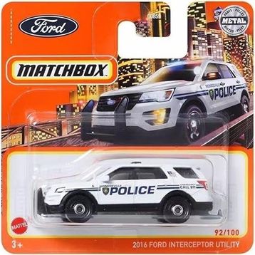 Matchbox HFT13 2016 Ford Interceptor Utılıty 1:64 Tekli Arabalar