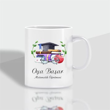Matematik Öğretmeni İsme Özel Meslek Kupa Bardak