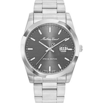Mathey-Tissot H452AS Swiss Made Çelik Kasa Çelik Kordon Metalik Erkek Kol Saati