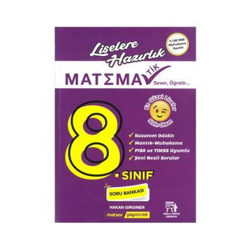 Matsev Yayıncılık 8. Sınıf Matematik Soru Bankası Hakan Girginer