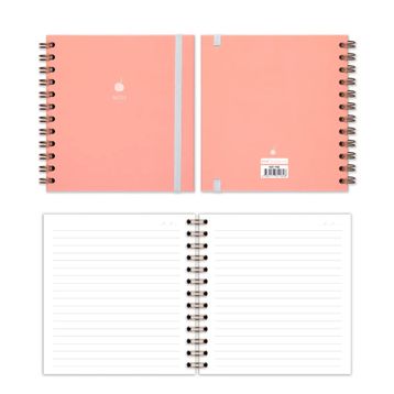 Matt Notebook 15x15 cm Kare 2'li Set Spiralli Çizgili Tarihsiz Not Defteri