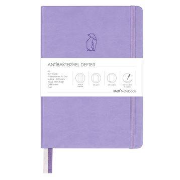 Matt Notebook A5 Antibakteriyel Noktalı Lila Defter