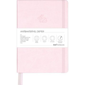 Matt Notebook A5 Antibakteriyel Noktalı Pembe Defter