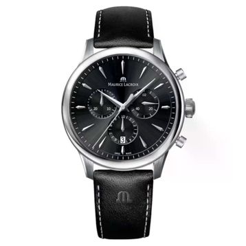 Maurice Lacroix ML-751038SS001330-2 Siyah Deri Erkek Kol Saati